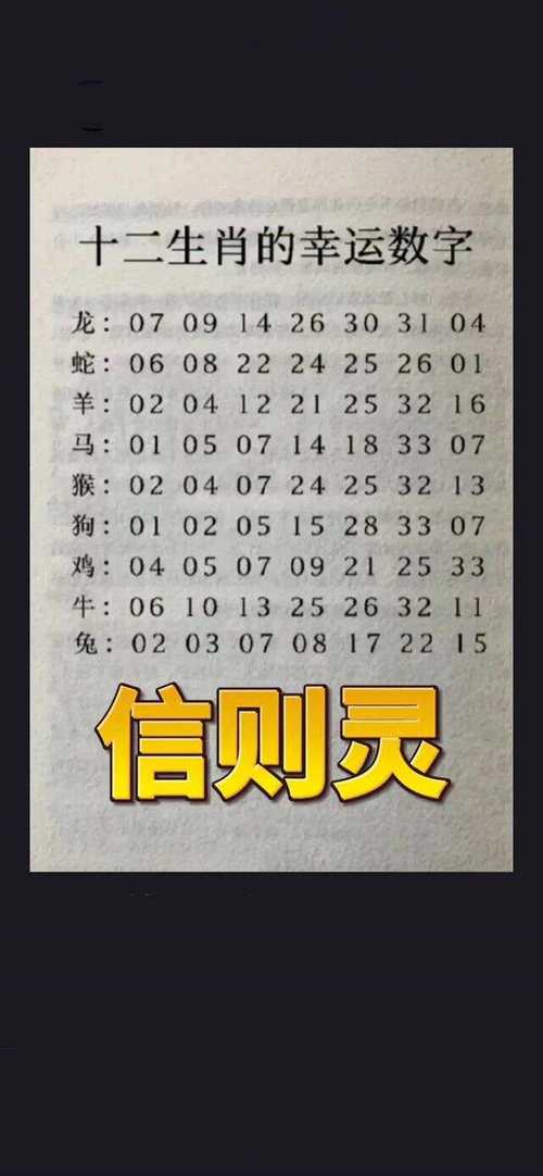 今期生肖必有数正确数字:今期生肖最简单代表什么数字